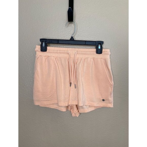 Roxy Womens Peach Terry Cloth Lounge Shorts With Pockets & Drawstring Small - Picture 2 of 7